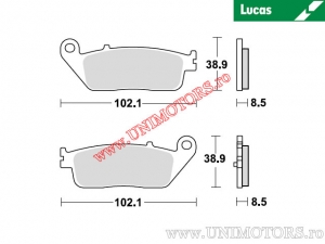 Pastilhas de freio traseiras - MCB845SRM sinterizadas SRM - Lucas TRW