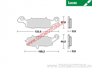 Pastilhas de freio traseiras - MCB870SH sinterizadas SH - Lucas TRW