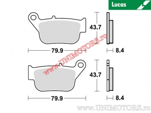 Pastilhas de freio traseiras - MCB880SRM sinterizadas SRM - Lucas TRW