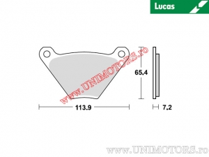 Pastilhas de freio traseiras - MCB97 orgânicas - Lucas TRW