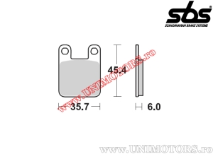 Pastilhas de freio traseiras - SBS 105CT (tecnologia de carbono) - (SBS)