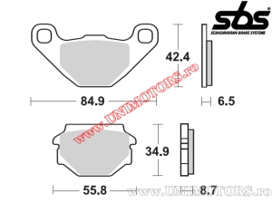 Pastilhas de freio traseiras - SBS 113CT (tecnologia de carbono) - (SBS)