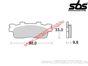 Pastilhas de freio traseiras - SBS 204HF (cerâmica) - (SBS)