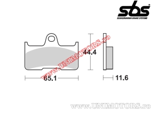 Pastilhas de freio traseiras - SBS 799SI (metálicas / sinterizadas) - (SBS)