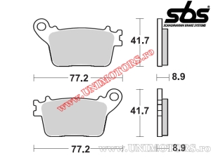 Pastilhas de freio traseiras - SBS 834LS (metálicas / sinterizadas) - (SBS)