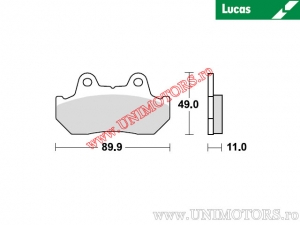 Pastillas de freno delanteras - MCB512 orgánicas - Lucas TRW