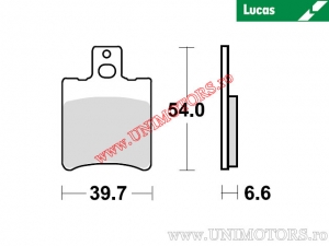 Pastillas de freno delanteras - MCB644 orgánicas - Lucas TRW