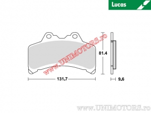 Pastillas de freno delanteras - MCB655 orgánicas - Lucas TRW