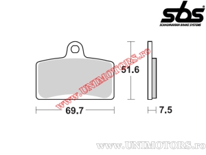 Pastillas de freno delanteras - SBS 821HS (metal / sinterizado) - (SBS)