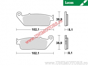 Pastillas de freno traseras - MCB598SRM sinterizadas SRM - Lucas TRW