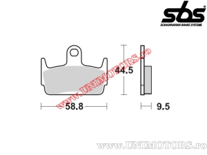 Pastillas de freno traseras - SBS 129CT (tecnología de carbono) - (SBS)