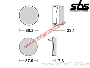 Pastillas de freno traseras - SBS 637SI (metálicas / sinterizadas) - (SBS)