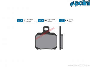 Pastillas de freno traseras sinterizadas (50,9x53,9x7,3mm) - 1742035.S - Polini