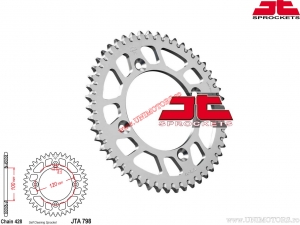 Piñón trasero de aluminio Suzuki RM 80 / RM 85 / Yamaha YZ 80 / YZ 85 - JTA 798 - (JT)