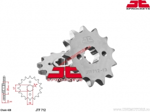 Pignone anteriore Aprilia RS4 125 4T / Replica / SX 125 ABS / RX 125 ABS / Tuono 125 4T ABS / FBMondial HPS 125 ie - JTF 712 - J