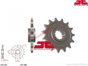 Pignone anteriore Honda CB 500 F / CB 500 FA ABS / CB 500 XA ABS / CBR 500 RA ABS ('13-'18) / CMX 500 A Rebel ABS - JTF 1381 - J