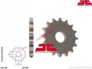 Pignone anteriore Suzuki DR 100 / GN 125 / ALT 125 / LT 125 / DR 125 / GS 125 / Yamaha YT 125 - JTF 426 - JT