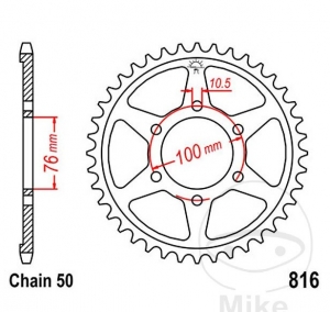 Pignone posteriore JTR816.48 (passo 530) - Ruota a raggi Suzuki GS 550 D / Ruota in fusione GS 550 E / Ruota in fusione GS 550 E