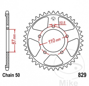 Pignone posteriore JTR829.44 (passo 530) - Suzuki GSF 600 SU Bandit / 650 A Bandit ABS / 650 S Bandit / 650 SA Bandit ABS - JM