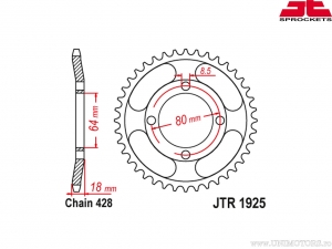 Pignone ruota posteriore Yamaha AG 100 ('80-'93) - JTR 1925 - JT