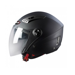 PILOT - Casco abierto KIRON 3 (con visera solar), negro mate [XS]