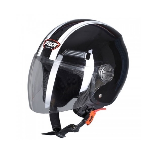 PILOT - Casque ouvert FAZER, noir/blanc [XS]