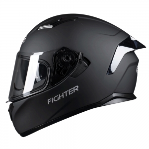 PILOT - Full-face FLIPPER Fighter Helmet [sun visor] matte black [XXL / 2XL]