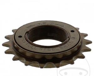 Pinion roata libera Aprilia 18 dinti - Piaggio Bravo 25 SC / 25 SC II / V / Ciao 25 M / Mix / Ciao 50 PXV / Vespa Grillo 25 - JM