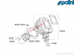 Piston (diamètre 39,94mm) - Peugeot Ludix - Polini