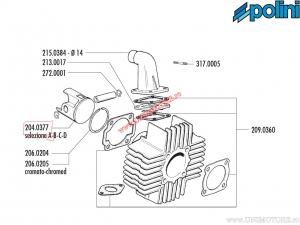 Piston (diamètre 43,5mm / jeu A) - Puch Maxi - Polini