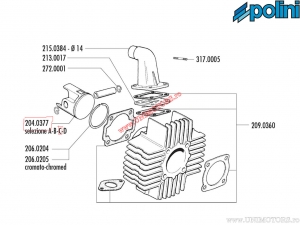 Piston (diamètre 43,5mm / jeu C) - Puch Maxi - Polini