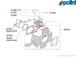 Piston (diamètre 43,5mm / taille B) - Puch Maxi - Polini