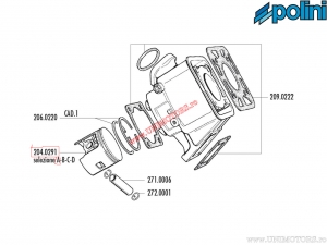 Piston (diamètre 55mm / cote A) - Yamaha DT 80 - Polini