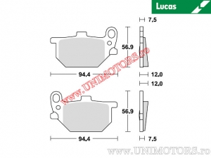 Placute frana fata - MCB520 organice - Lucas TRW