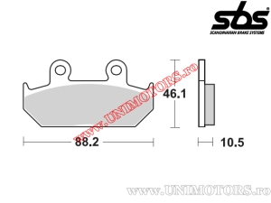 Placute frana fata - SBS 647HS (metalice / sinterizate) - (SBS)