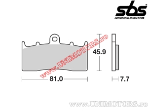 Placute frana fata - SBS 743HF (ceramice) - (SBS)