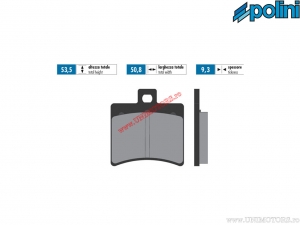 Plaquettes de Frein Arrière Frittées (50,8x53,5x9,3mm) - Polini