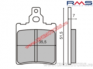 Plaquettes de frein arrière organiques - Aprilia RX50 ('92-'98) - (RMS)