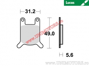 Plaquettes de frein avant - MCB508 organiques - Lucas TRW