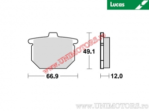 Plaquettes de frein avant - MCB62 organiques - Lucas TRW