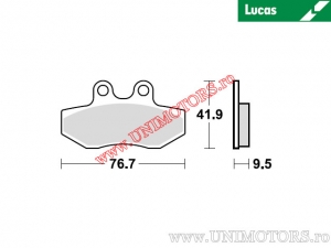 Plaquettes de frein avant - MCB774 organiques - Lucas TRW