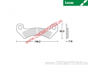 Plaquettes de frein avant - MCB889SI Frittées SI - Lucas TRW