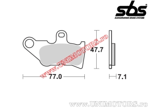 Plaquettes de frein avant - SBS 165HF (céramique) - (SBS)