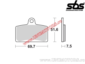 Plaquettes de frein avant - SBS 189MS (métalliques / frittées) - (SBS)