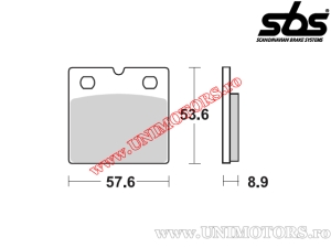 Plaquettes de frein avant - SBS 640HF (céramique) - (SBS)