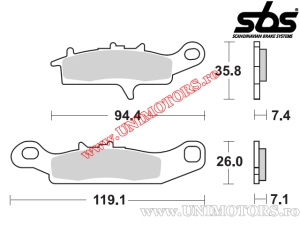 Plaquettes de frein avant - SBS 801SI (métalliques / frittées) - (SBS)