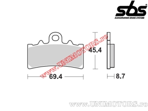 Plaquettes de frein avant - SBS 877HF (céramique) - (SBS)