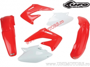 Plastic kit (white/red) - Honda CRF 450 R ('02-'03) - UFO