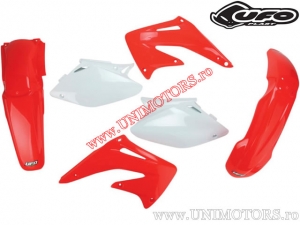 Plastic Kit (White/Red) - Honda CRF 450 R ('04) - UFO