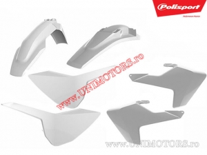 Plastic set (wit) - Husqvarna FE 250 / FE 350 / FE 450 / TE 250 2T / TE 300 2T / TX 125 ('17-'19) - Polisport